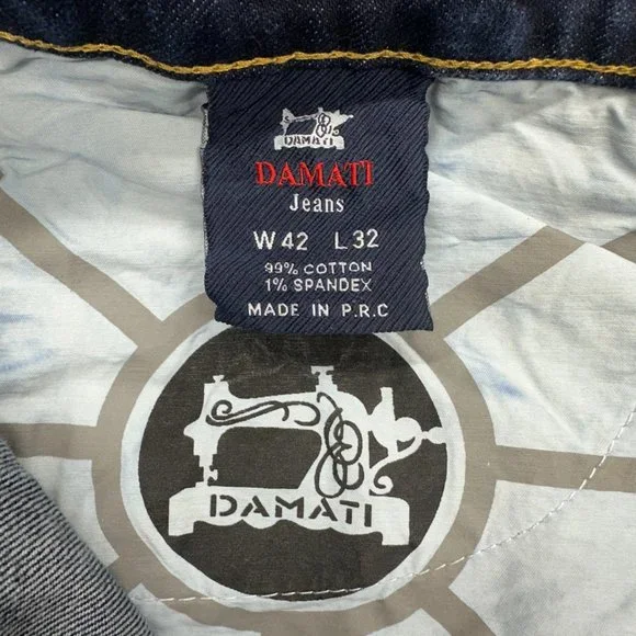 Damati Ripped Denim Moto Style Jean (42)